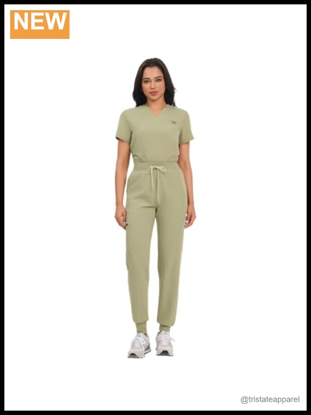 Women's Medical Scrub Set V-Neck Top Jogger Pants 12 Pocket Stretch